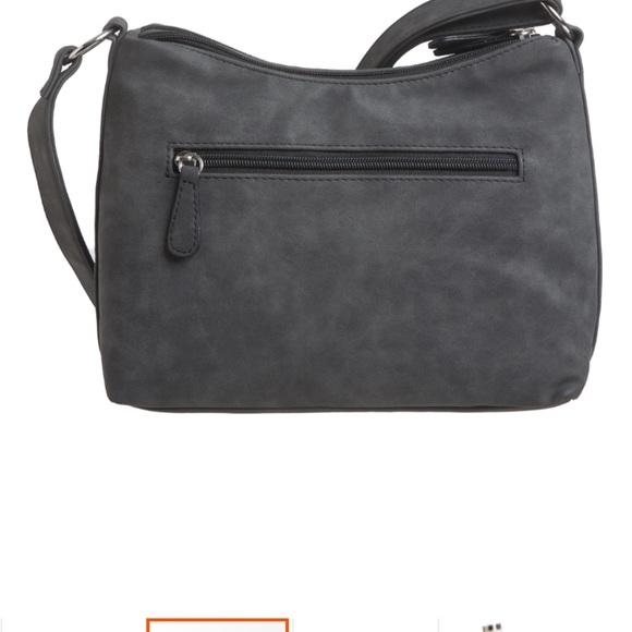 Stonemoutain Charcoal Grey Nubuck Faux Leather Irene Hobo Handbag NWT. - Picture 5 of 13